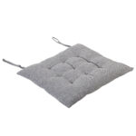Подушка на стул "РОГОЖКА", 40x40 см, полиэстер, светло-серая, PRIMILA (ПРИМИЛА) LUX, 700498