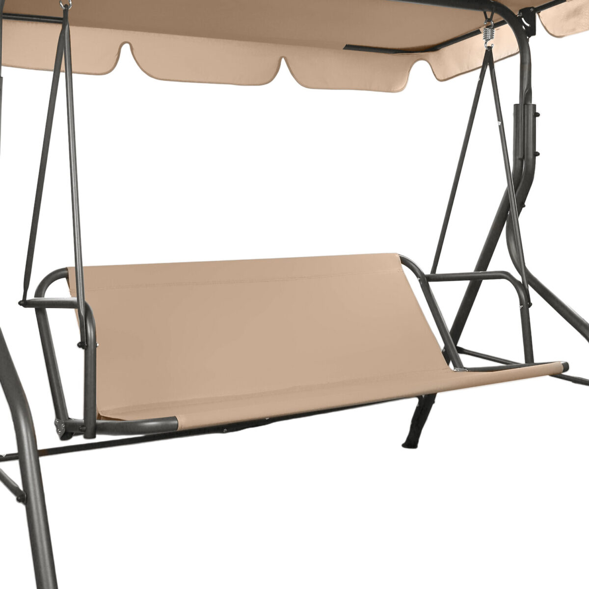 Качели садовые DASWERK (ДАСВЕРК) "COMFORT SC-003", 3 места, Ш170хГ110хВ153 см, мягкое сиденье, кофейный, 680052 — изображение 6