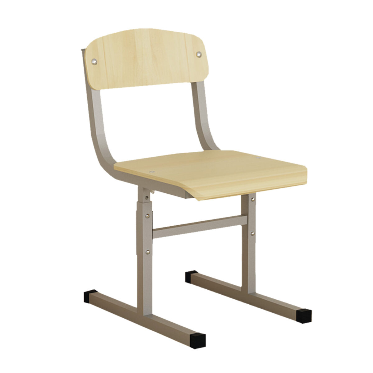 Стул ученический регулируемый, 340х430х585-665 мм, рост 2-4, серый каркас, Ш-508 (2-4) — изображение 1