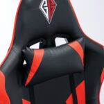 Кресло компьютерное BRABIX "Dexter GM-135", подножка, две подушки, экокожа, черное/красное, 532799 — изображение 10