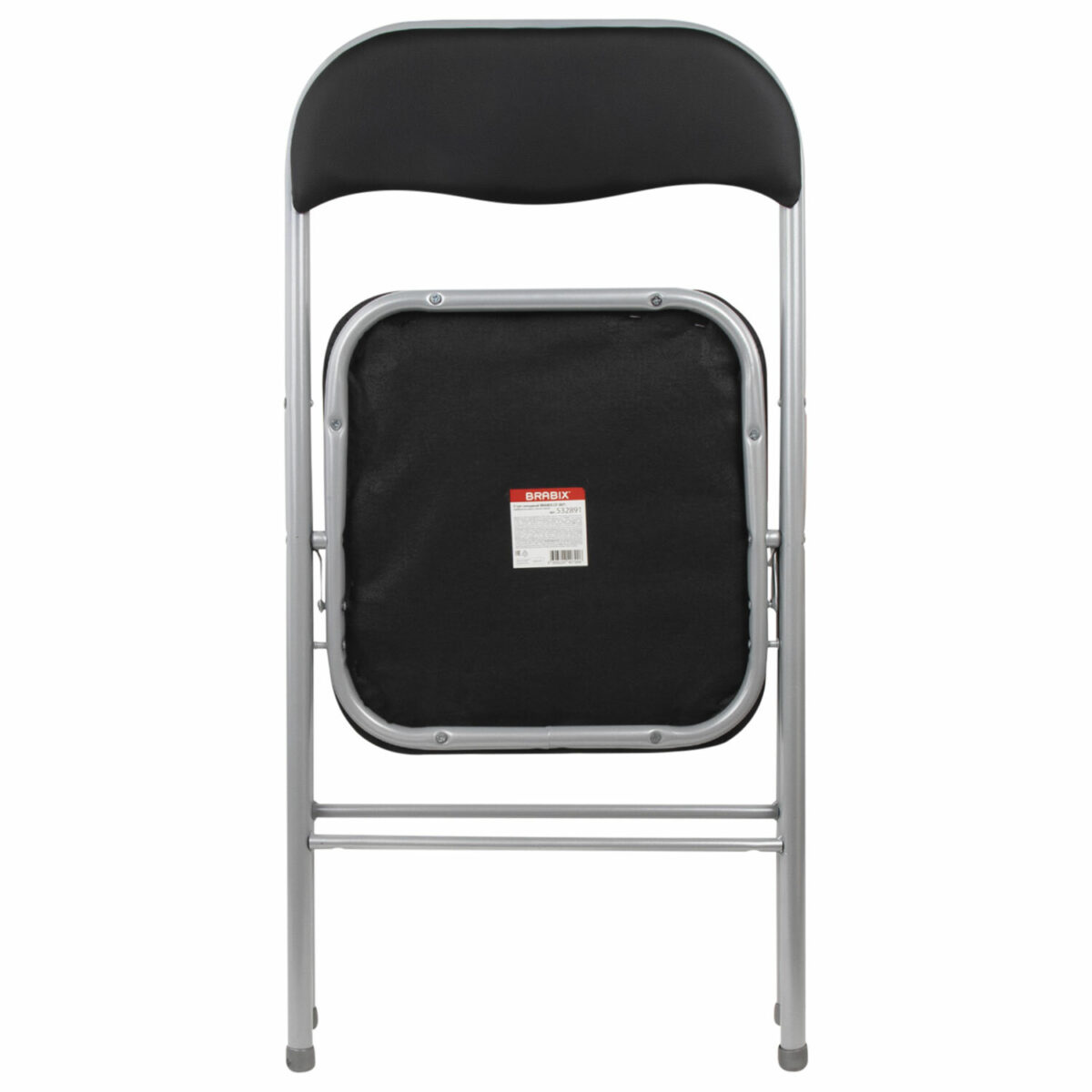 Стул складной BRABIX "Golf CF-007", серебристый каркас, кожзам чёрный, 532891 — изображение 11