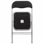 Стул складной BRABIX "Golf CF-007", серебристый каркас, кожзам чёрный, 532891 — изображение 11