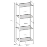 Стеллаж на металлокаркасе "Валенсия-14", 455х300х1205 мм, 4 полки, белый, СТВ14 Б — изображение 2
