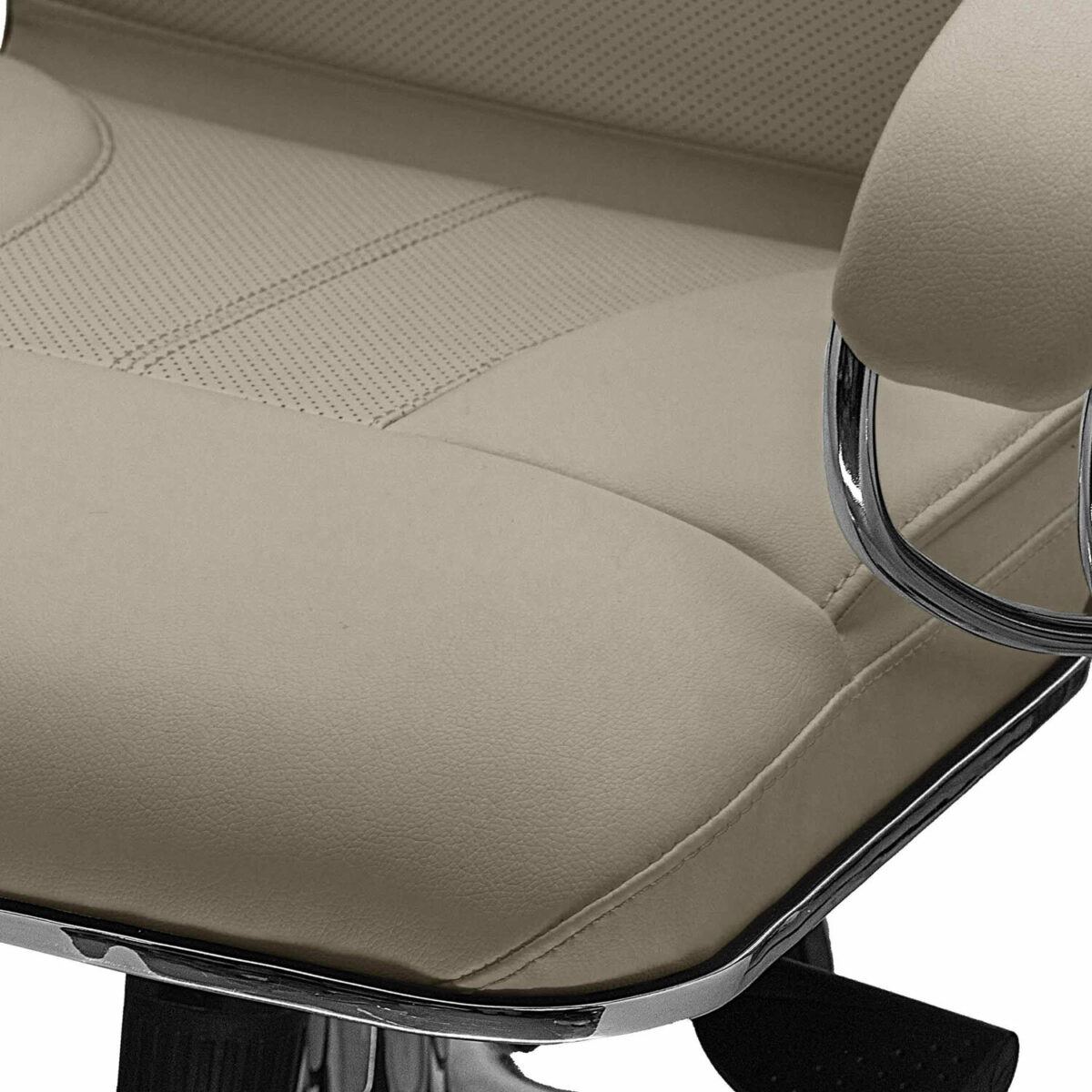 Кресло офисное МЕТТА "SAMURAI" KL-1, экокожа, бежевое — изображение 8