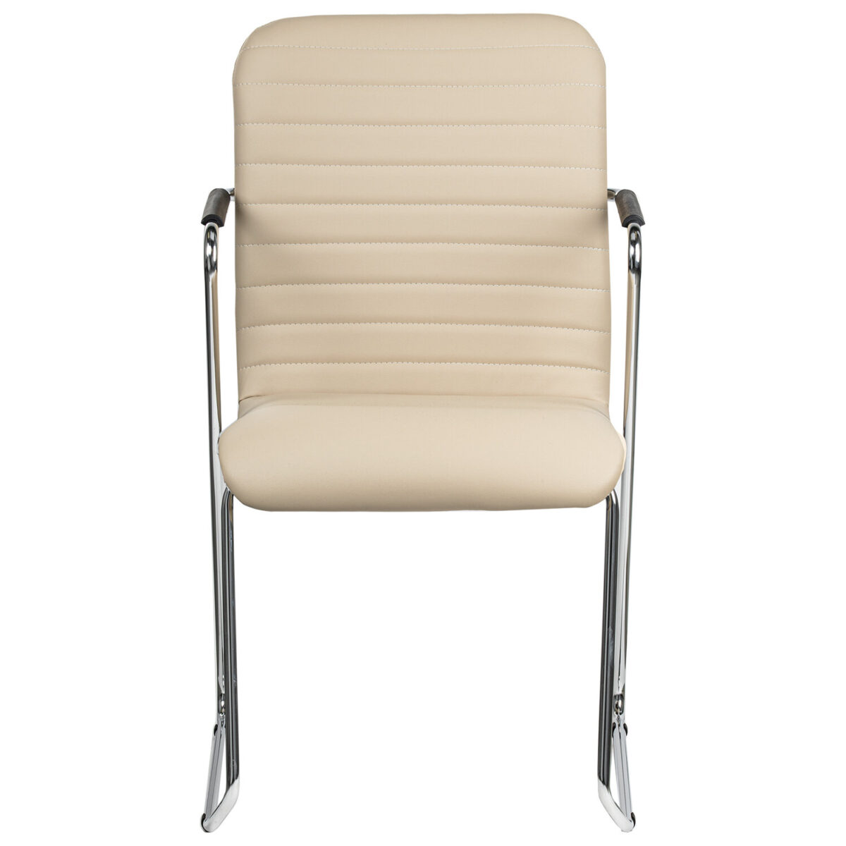 Кресло для приемных и переговорных BRABIX "Visit CF-101", хром, экокожа, бежевое, 532560 — изображение 6