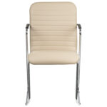 Кресло для приемных и переговорных BRABIX "Visit CF-101", хром, экокожа, бежевое, 532560 — изображение 6