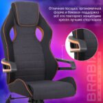 Кресло компьютерное BRABIX "Techno Pro GM-003", ткань, черное/серое, вставки оранжевые, 531813 — изображение 15