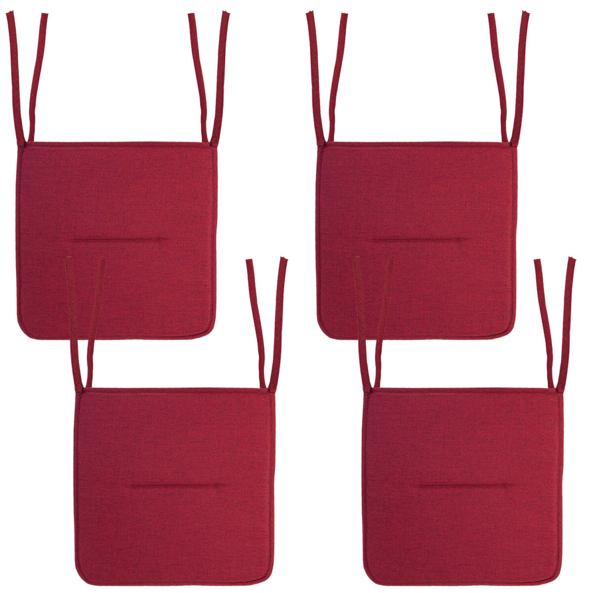 Подушка на стул плоская "РОГОЖКА" 37x37 см, полиэстер, бордовая, PRIMILA (ПРИМИЛА) STANDARD, 700510 — изображение 7