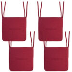 Подушка на стул плоская "РОГОЖКА" 37x37 см, полиэстер, бордовая, PRIMILA (ПРИМИЛА) STANDARD, 700510 — изображение 7