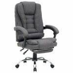 Кресло офисное CROMEX (КРОМЕКС) "Chill MS-005", с функцией вибромассажа, подножка, ткань, серое, 532959