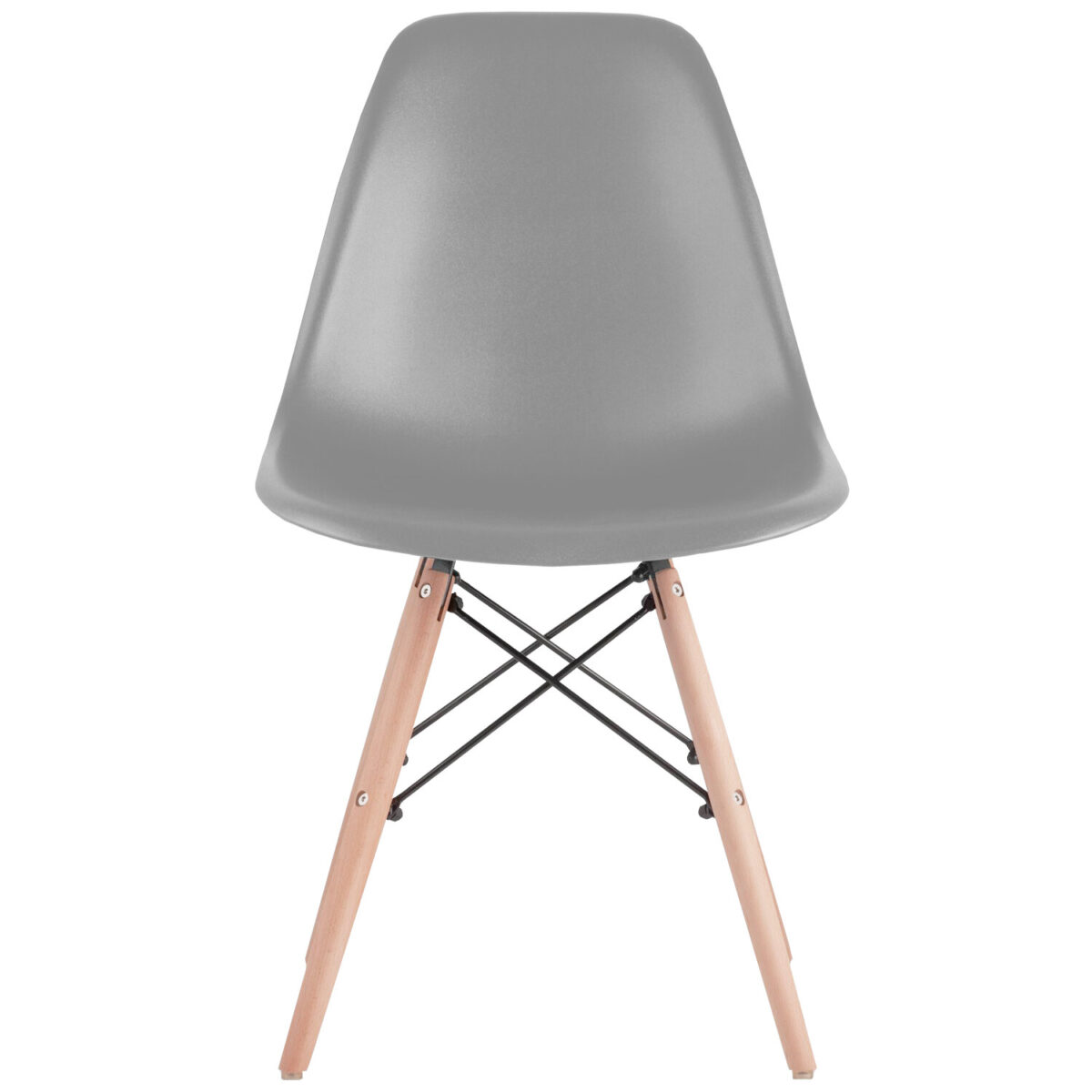 Стулья BRABIX "Eames CF-010", КОМПЛЕКТ 4 шт., пластик серый, опоры дерево/металл, 532632, 2033A — изображение 6