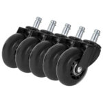 Колеса (ролики) BRABIX для кресла мягкие, резиновые, d 64 мм, КОМПЛЕКТ 5 шт., шток d 11 мм, в коробе, 533087 — изображение 8