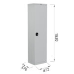 Шкаф металлический офисный BRABIX "MK 18/47/37-01", 1830х472х370 мм, 25 кг, 4 полки, разборный, 291138, S204BR181102 — изображение 6