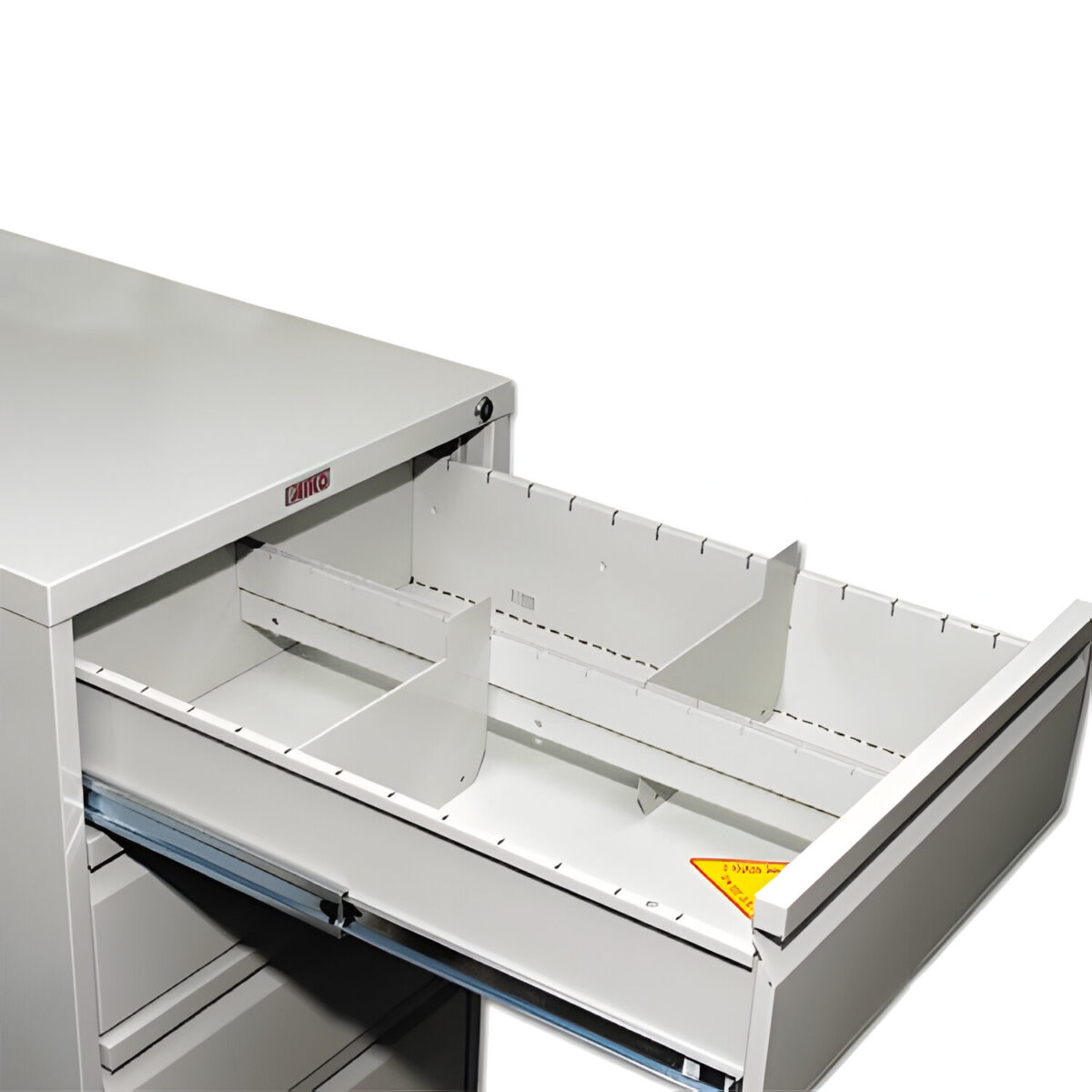 Шкаф картотечный ПРАКТИК "AFC-07", 1327х515х631мм, 7 ящиков под формат А5 (210х149 мм), формат папок Foolscap или A4 (БЕЗ ПАПОК) — изображение 2