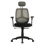 Кресло BRABIX "Saturn ER-400", с подголовником, комбинированное, черное/серое, 530871 — изображение 4