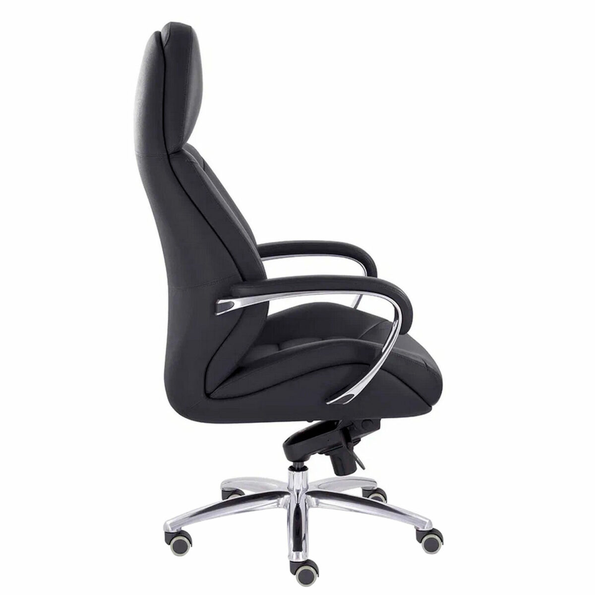 Кресло офисное "EPIK" A-181-G, мультиблок, натуральная кожа, черное — изображение 4