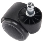 Колеса (ролики) BRABIX для кресла, прорезиненные, КОМПЛЕКТ 5 шт., шток d 11 мм, черные, в коробе, 532009 — изображение 4