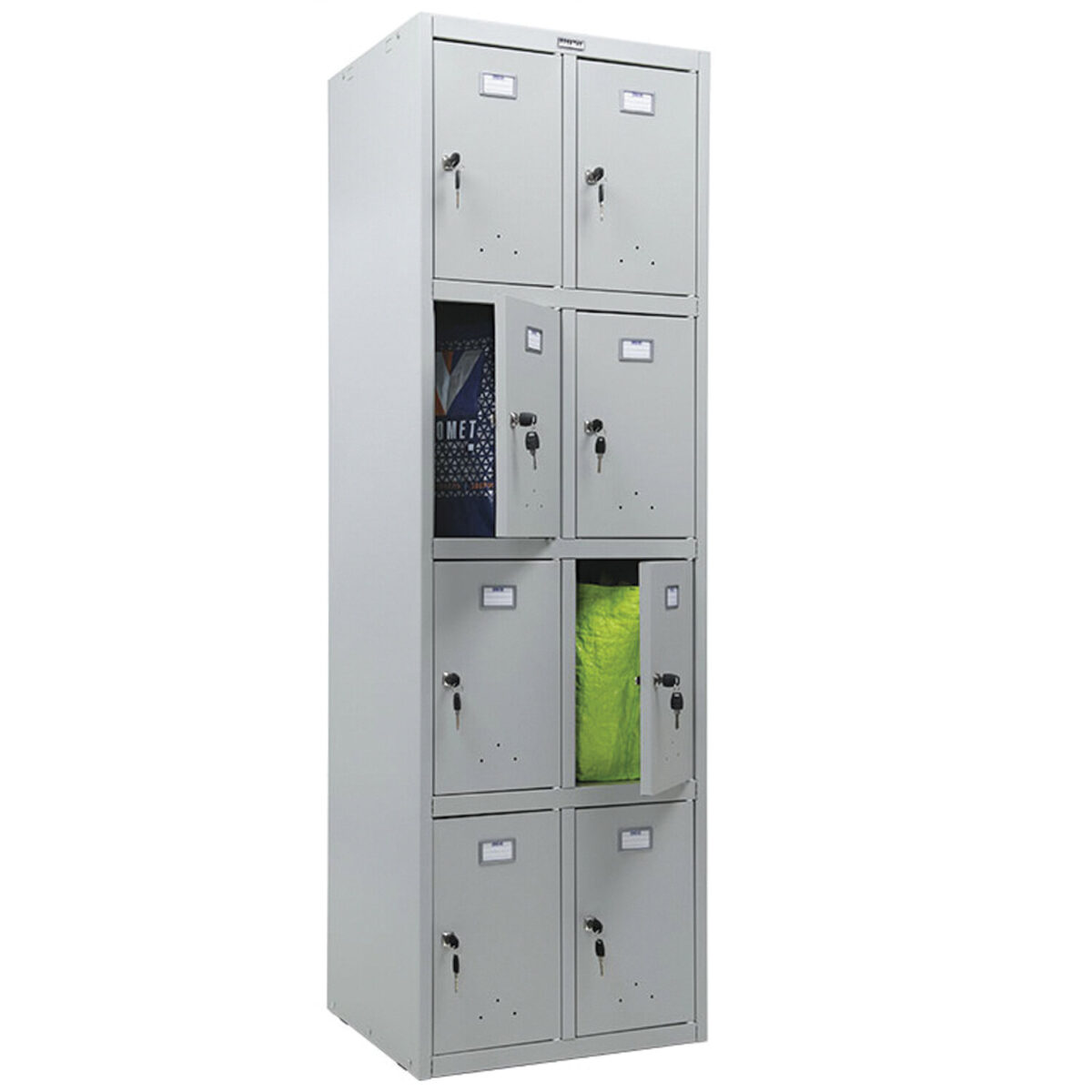 Шкаф металлический для сумок ПРАКТИК "ML/LS 24-60" восьмисекционный, 1830х600х500 мм, 33 кг, разборный, LS-24 — изображение 1