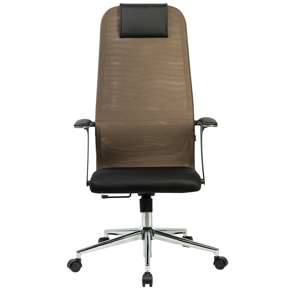 Кресло BRABIX PREMIUM "Ultimate EX-801" хром, плотная двойная сетка Х2, черное/коричневое, 532920 — изображение 4