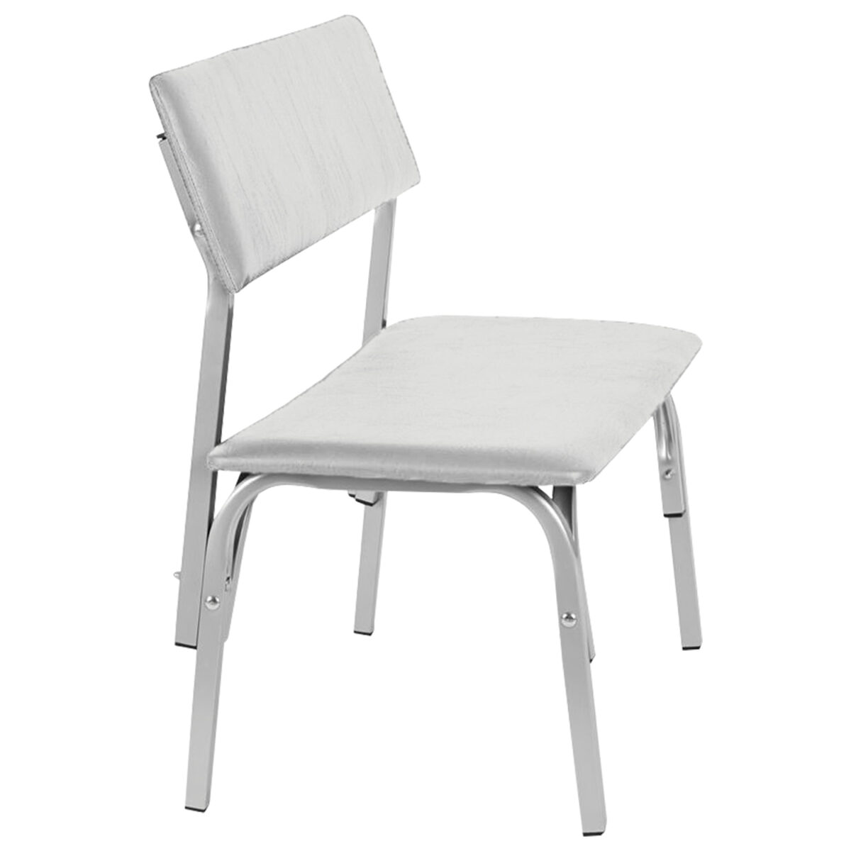 Банкетка со спинкой "Астрид", 1200х450х800 мм, каркас светло-серый, кожзам светло-серый — изображение 2