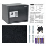 Сейф мебельный DASWERK (ДАСВЕРК) SC-300EL (300х380х300 мм), электронный замок, графит, 291346 — изображение 11