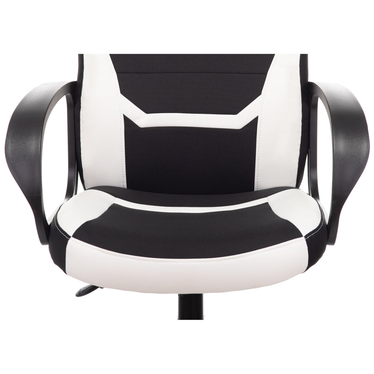Кресло компьютерное BRABIX "Alpha GM-018", ткань/экокожа, черное/белое, 532640, GM-018_532640 — изображение 8