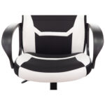 Кресло компьютерное BRABIX "Alpha GM-018", ткань/экокожа, черное/белое, 532640, GM-018_532640 — изображение 8