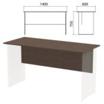 Столешница, царга стола письменного "Канц" 1400х600х750 мм, цвет венге, СК21.16.1