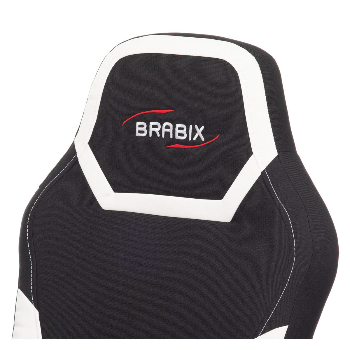 Кресло компьютерное BRABIX "Alpha GM-018", ткань/экокожа, черное/белое, 532640, GM-018_532640 — изображение 6