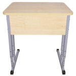 Стол-парта 1-местный, регулируемый угол, "Умник", 600х500х520-640 мм, рост 2-4, серый каркас, ЛДСП клён — изображение 5