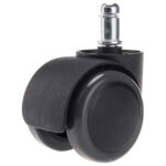 Колеса (ролики) BRABIX для кресла, прорезиненные, КОМПЛЕКТ 5 шт., шток d 11 мм, черные, в коробе, 532009 — изображение 3