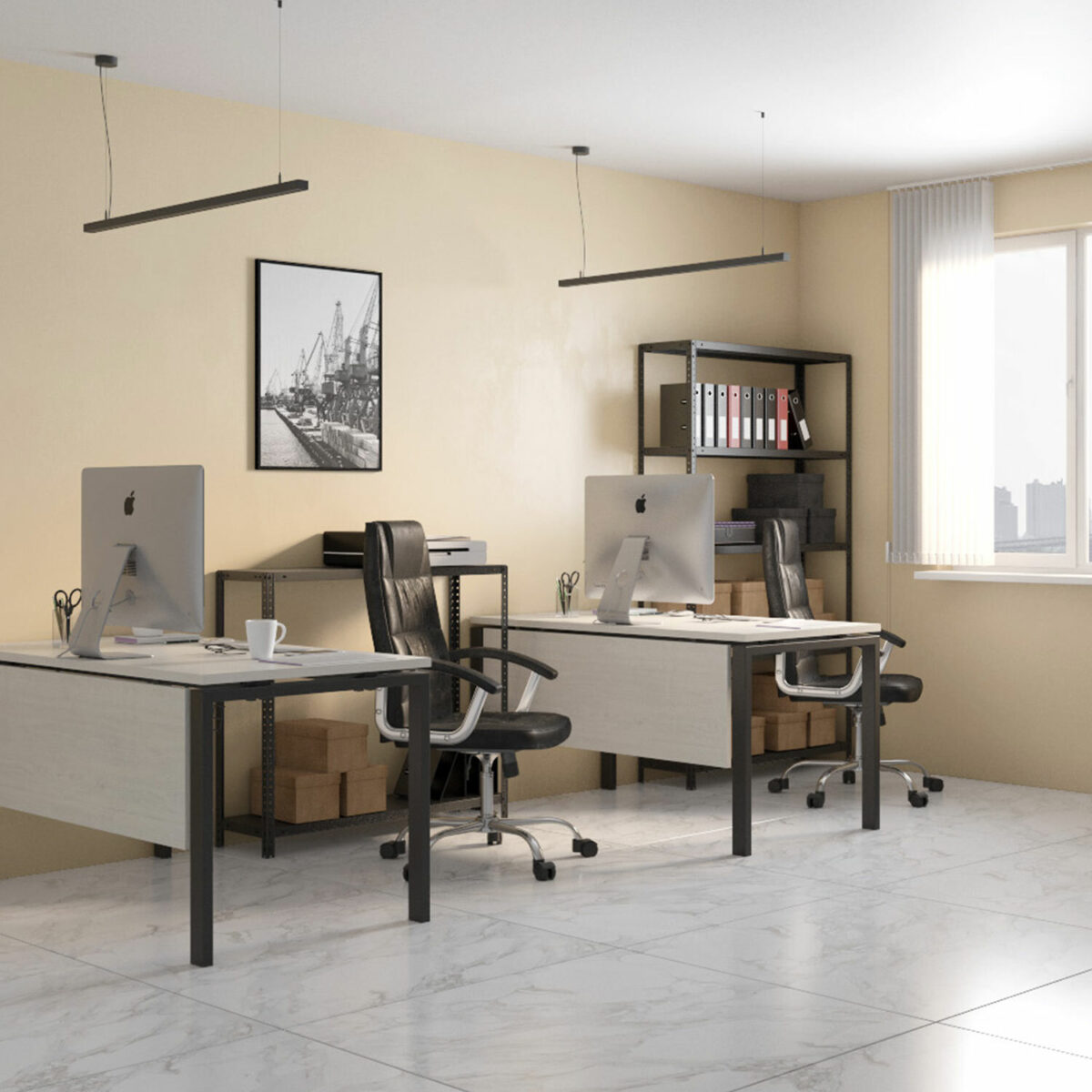 Стеллаж металлический BRABIX "ГРАФИТ MS KD-180/50-5", лофт, 1800х1000х500 мм, 5 полок, 291270, S240BR145593 — изображение 3