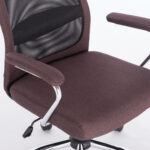 Кресло офисное BRABIX "Flight EX-540", хром, ткань, сетка, коричневое, 531849 — изображение 7