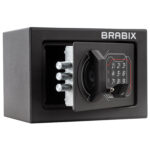 Сейф мебельный BRABIX "SF-140EL", 140х195х140 мм, электронный замок, черный, 291141, S103BR210214