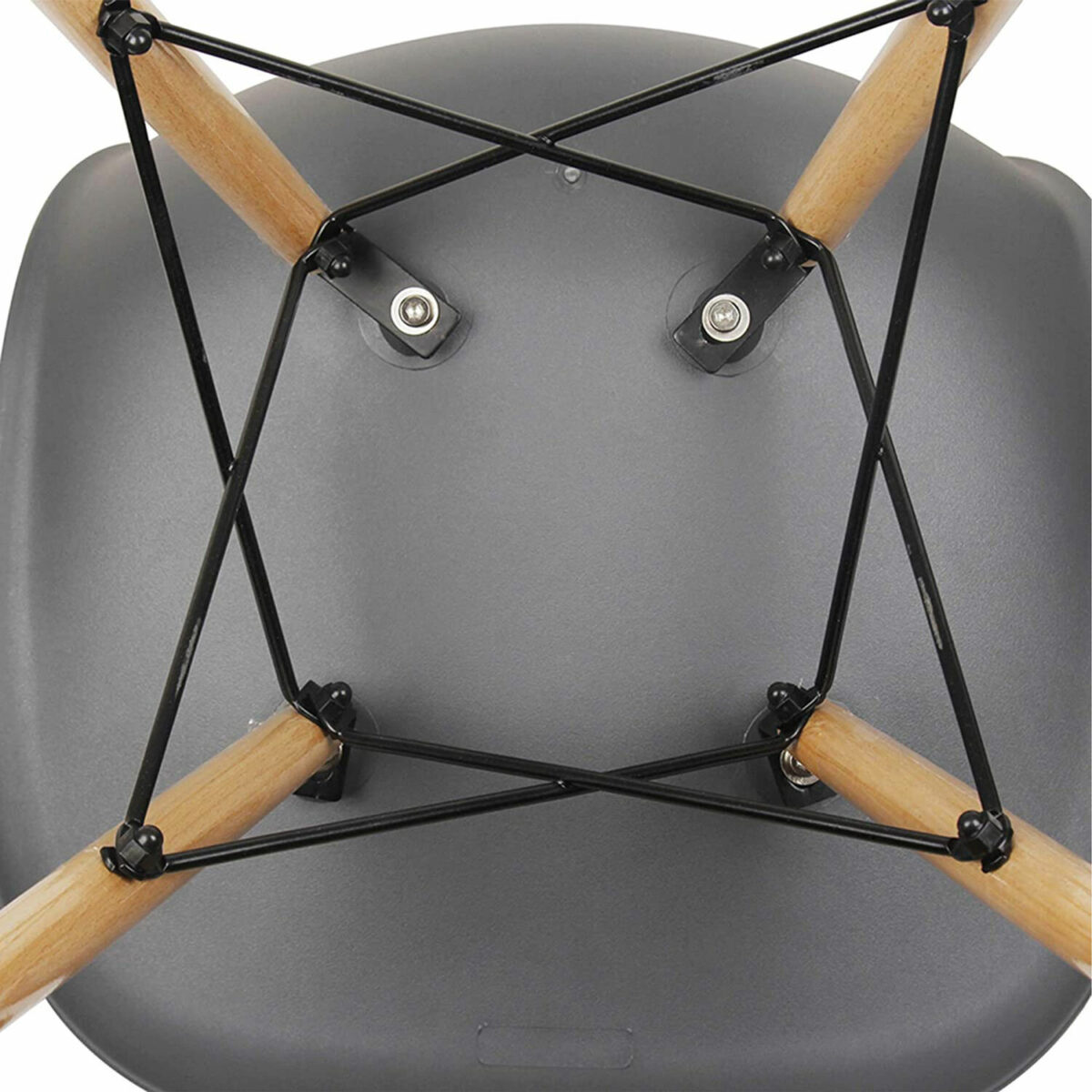 Стулья BRABIX "Eames CF-010", КОМПЛЕКТ 4 шт., пластик серый, опоры дерево/металл, 532632, 2033A — изображение 9