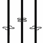 Вешалка на колесах на 20 крючков с держателем для зонтов "Гардикс-4К", металл, черная — изображение 3