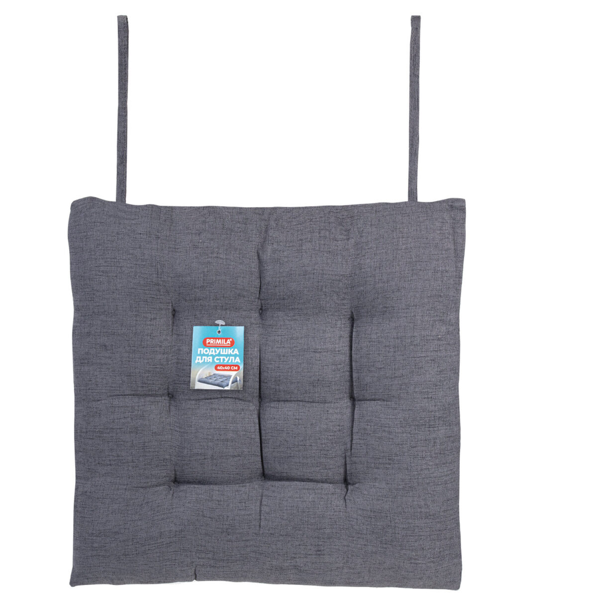 Подушка на стул "РОГОЖКА", 40x40 см, полиэстер, серая, PRIMILA (ПРИМИЛА) LUX, 700499 — изображение 2