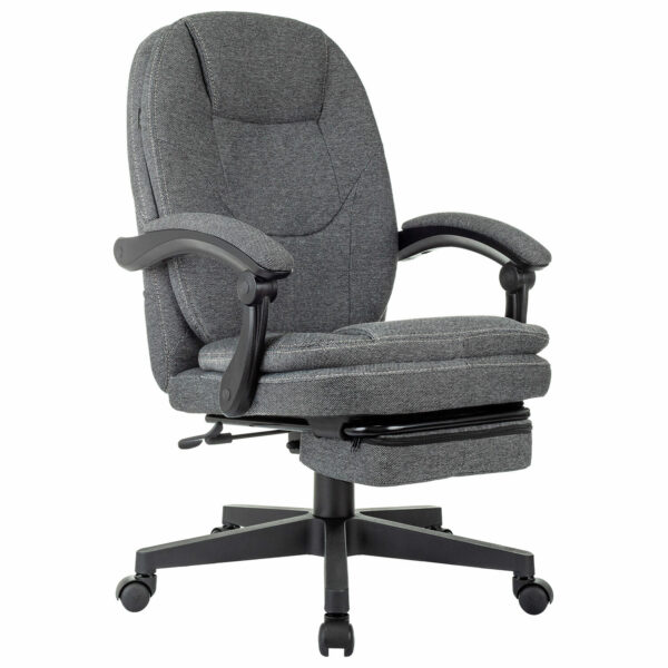 Кресло офисное CH-868MSG-BF, синхромеханизм, вибромодуль, подставка для ног, ткань, серое, 1998751