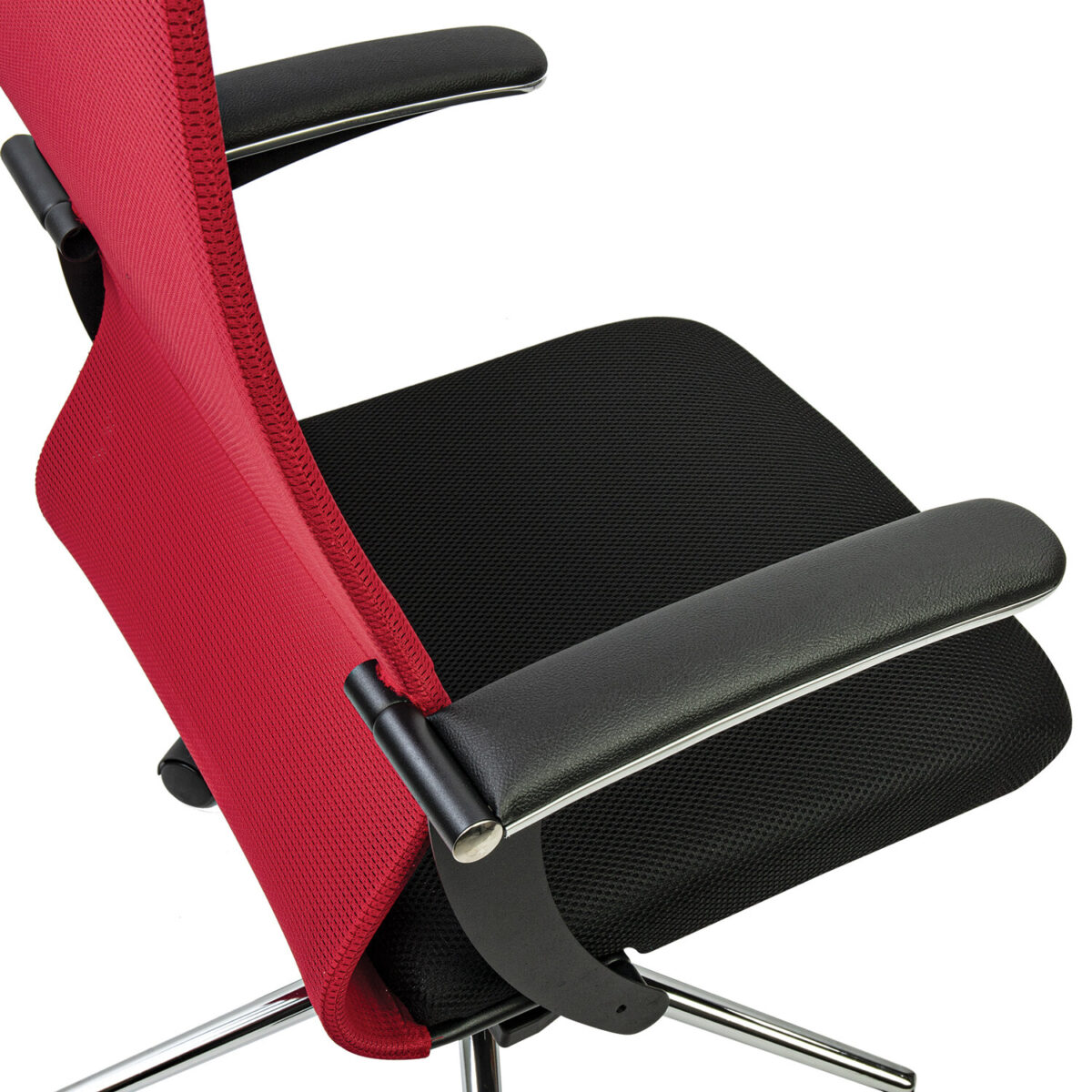 Кресло офисное BRABIX PREMIUM "Ultimate EX-801" хром, плотная двойная сетка Х2, черное/красное, 532921 — изображение 7
