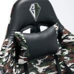 Кресло компьютерное BRABIX "Military GM-140", две подушки, экокожа, черное с рисунком милитари, 532802 — изображение 10