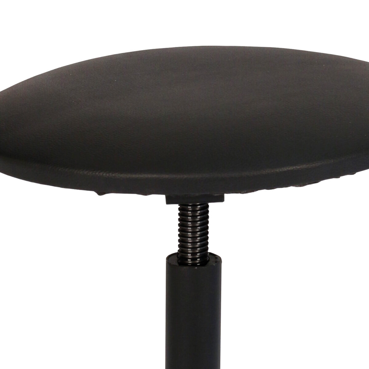 Стул кресло кассира, ресепшен РС37, на винте, без спинки, без подлокотников, кожзам, черное — изображение 4