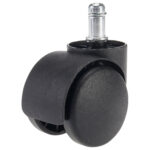 Колеса (ролики) BRABIX для кресла, пластиковые, КОМПЛЕКТ 5 шт., шток d 11 мм, черные, в коробе, 532008 — изображение 3