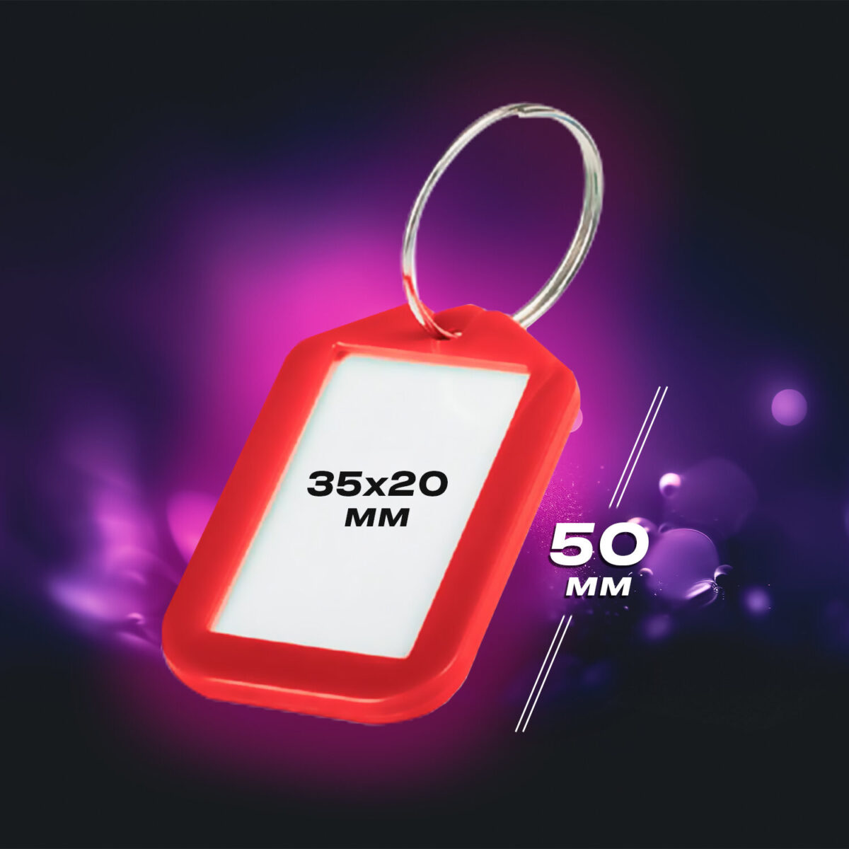 Бирки для ключей КОМПЛЕКТ 12 шт., длина 50 мм, инфо-окно 35х20 мм, АССОРТИ, BRAUBERG, 231152 — изображение 9