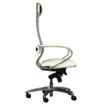 Кресло офисное МЕТТА "SAMURAI" SL-1, сверхпрочная ткань-сетка/экокожа, бежевое — изображение 4