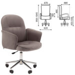 Кресло офисное Chairman CH 130, велюр, темно-серое, 7142119 — изображение 2