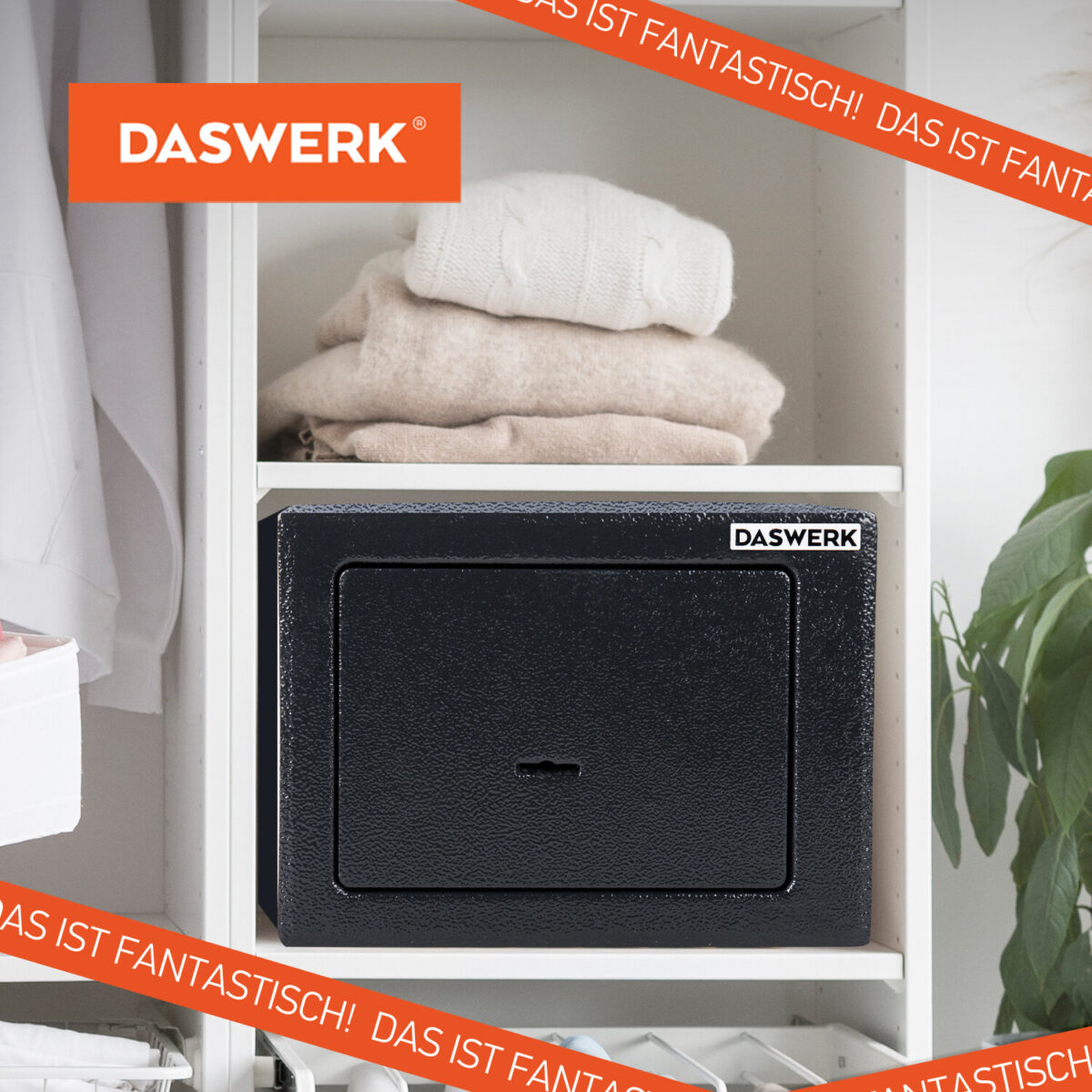 Сейф мебельный DASWERK (ДАСВЕРК) SC-170KL (170х230х170 мм), ключевой замок, графит, 291337 — изображение 18