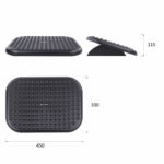 Подставка для ног BRAUBERG офисная, 45х33 см, регулируемый угол наклона, рифленая, черная, 531495 — изображение 7