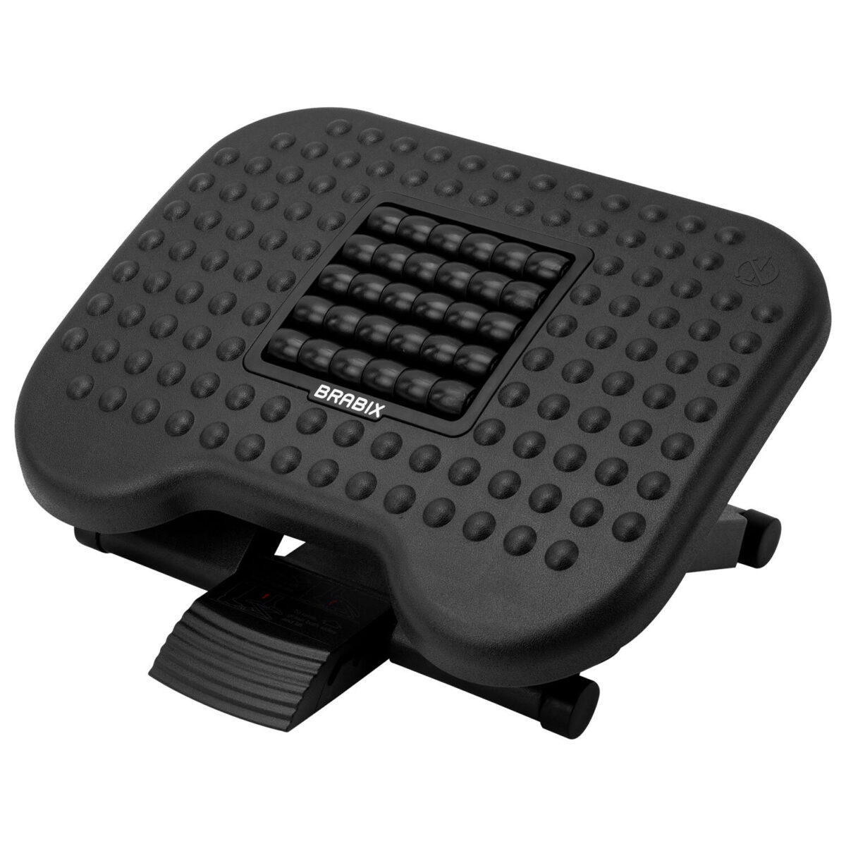 Подставка для ног BRABIX "Ultra 2" 44х34 см, массажер, регулировка высоты и угла наклона, 533037 — изображение 1