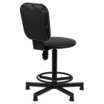 Стул кресло кассира, ресепшен РС37, на винте, без подлокотников, кожзам, черное — изображение 5