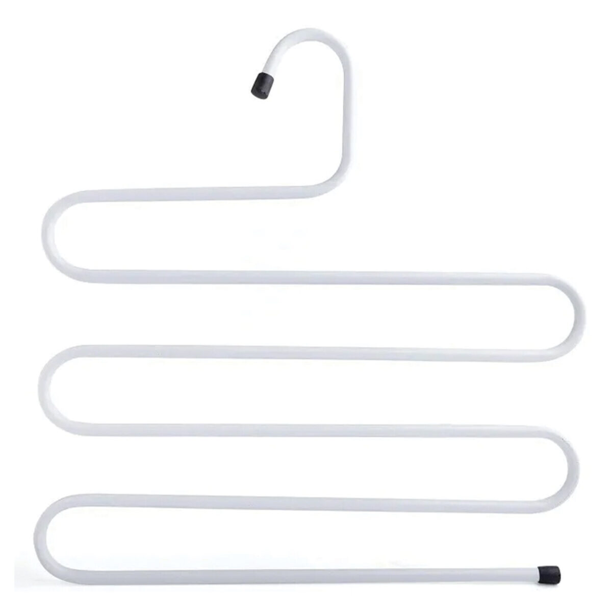 Вешалка для брюк и одежды "ЗМЕЙКА", 5 секций, размер 34х36 см, белая, BRABIX, 608465 — изображение 1